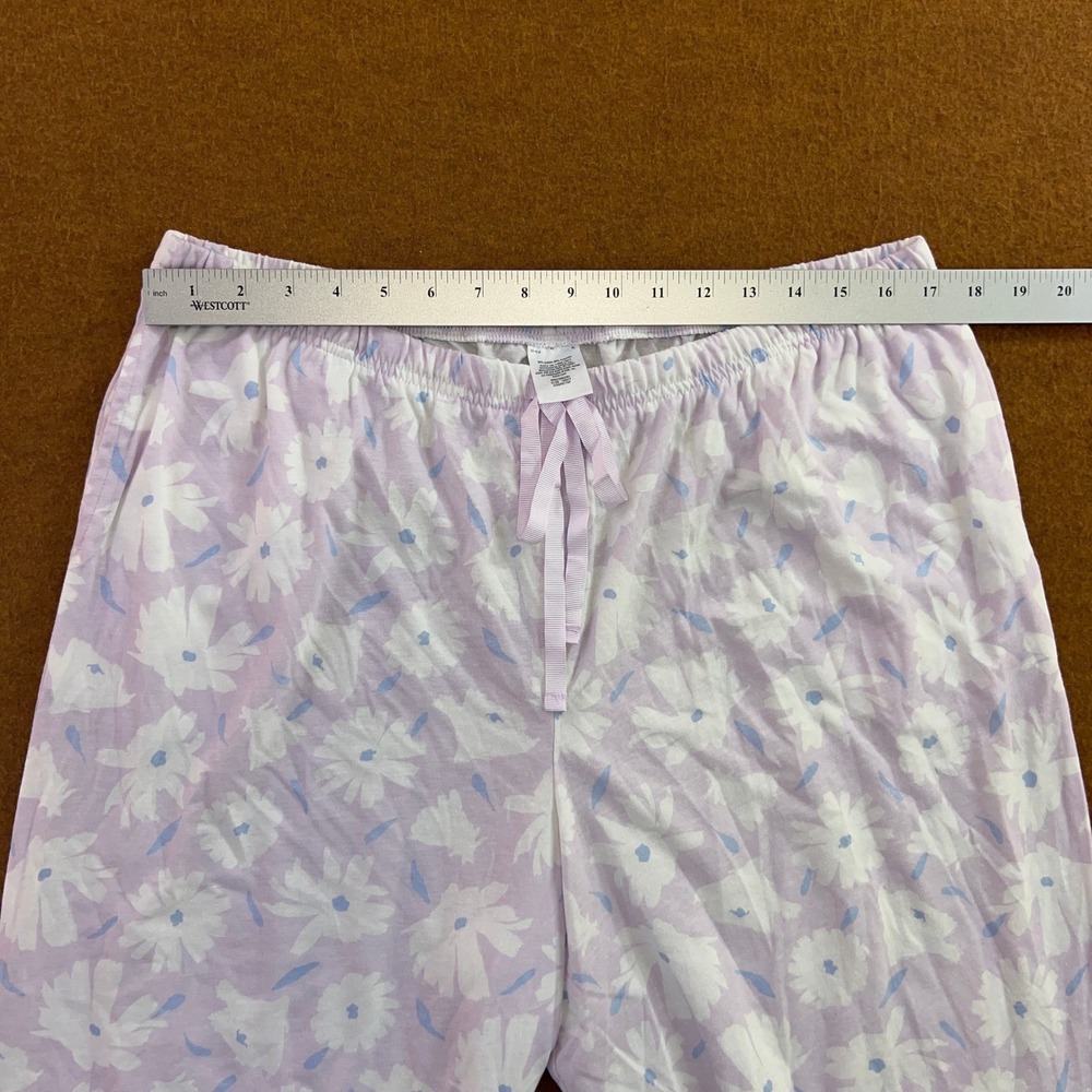 Croft & Barrow Womens XL Purple Floral 2 Piece Capri Pajama Set New - Picture 14 of 16